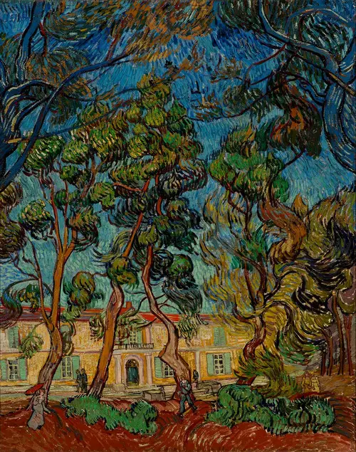 Vincent van Gogh, Dutch, 1853-1890, Hospital at Saint-Rémy, 1889, oil on canvas, 36 5/16 x 28. The Armand Hammer Collection, gift of the Armand Hammer Foundation. Hammer Museum, Los Angeles. 
