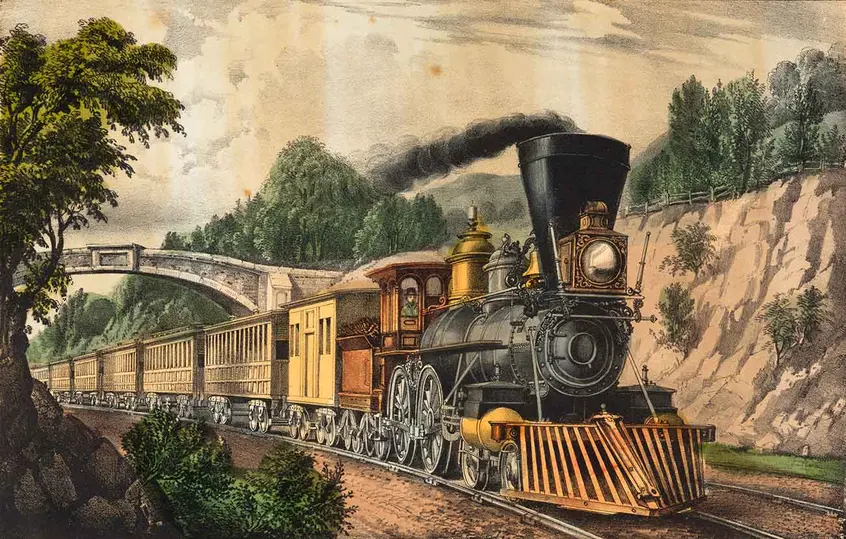 Currier & Ives, "The Express Train," lithograph, 1870. From the private collection of James Brust.