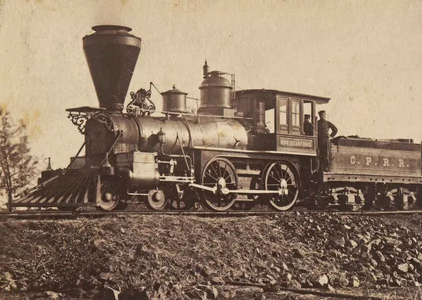 Alfred A. Hart, “Locomotive ‘Gov. Stanford,’” ca. 1865. Huntington Library, Art Collections, and Botanical Gardens.