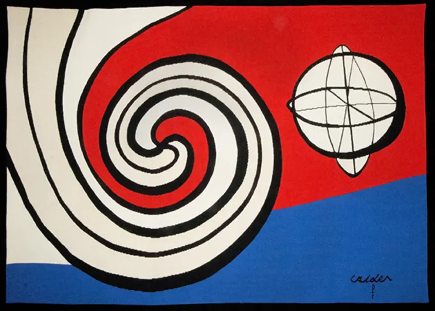 Alexander Calder, Bicentennial Tapestries, 1975, wool, each 41 x 59 in. Gift of the Berman Bloch Family. Copyright © 2015 Calder Foundation, New York / Artists Rights Society (ARS), New York. The Huntington Library, Art Collections, and Botanical Gardens.