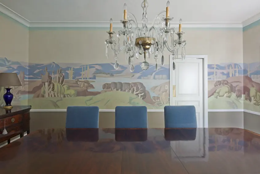 Millard Sheets, Mural for the Home of Fred H. and Bessie Ranke, 1934. Gift of Larry McFarland and M. Todd Williamson. The Huntington Library, Art Collections, and Botanical Gardens. Photo: Tim Street-Porter
