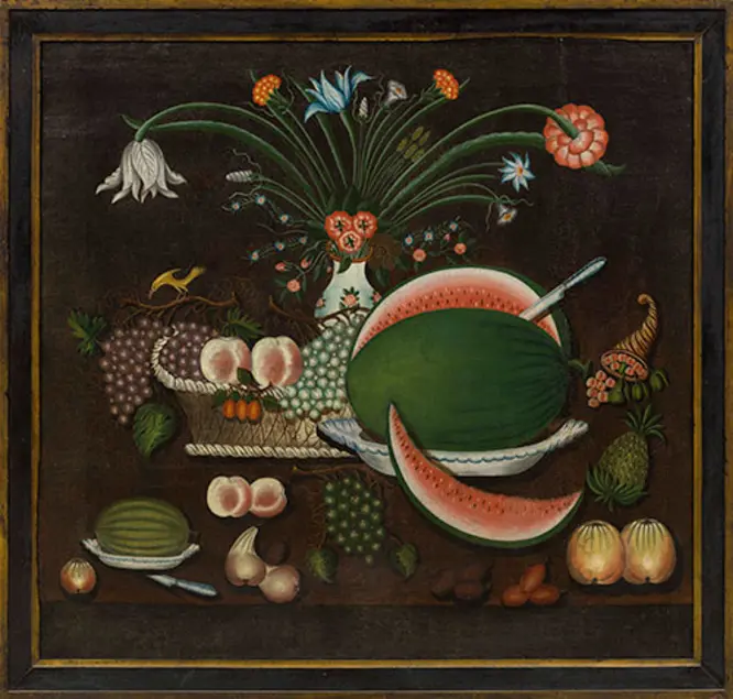 Still Life with a Basket of Fruit, Flowers and Cornucopia