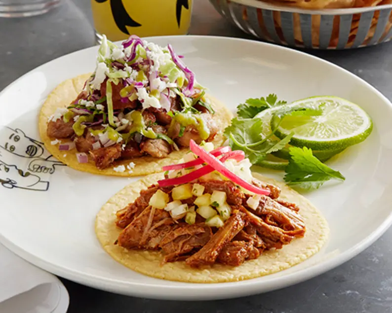 Yucatan Pork and Carnitas Tacos