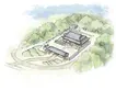 Illustrated aerial view of the Japanese Heritage Shōya House. 