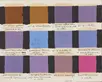 Frederick Hammersley (1919–2009), color test swatch, November 1979, oil on paper with pen, 8 x 11 in. Getty Research Institute, Los Angeles, gift of the Frederick Hammersley Foundation. © Frederick Hammersley Foundation