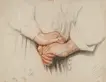 Charles West Cope, Clasped Hands (Study for Fresco in Peers' Corridor, Palace of Westminster) c. 1858. Huntington Library, Art Collections, and Botanical Gardens.