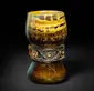 Tiffany Studios, Agate Vase, agate, 7 × 4 in. Collection of Stanley and Dolores Sirott, © David Schlegel, courtesy of Paul Doros. Image courtesy of The Huntington Library, Art Collections, and Botanical Gardens.