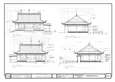 Flowery Brush Library (Bi Hua Shu Fang): Elevations, 2009. 1:50 scale CAD drawing, digital print. The Huntington Library, Art Museum, and Botanical Gardens.