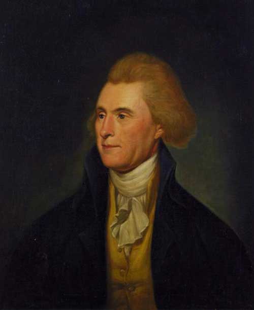 Portrait of Thomas Jefferson after Charles Willson Peale