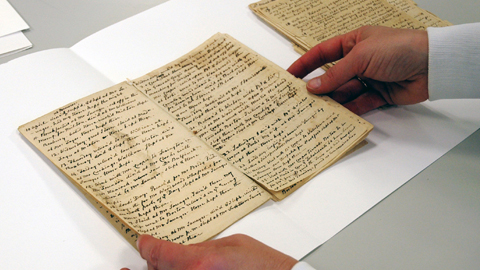 Newly acquired pages of Samuel Cooper's diary match up perfectly with a larger portion of the diary already in the Library's holdings. Newly acquired pages of Samuel Cooper's diary match up perfectly with a larger portion of the diary already in the Library's holdings.