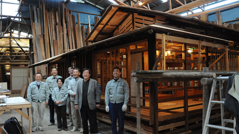 Yoshiaki Nakamura with his crew of workers in Japan Yoshiaki Nakamura with his crew of workers in Japan