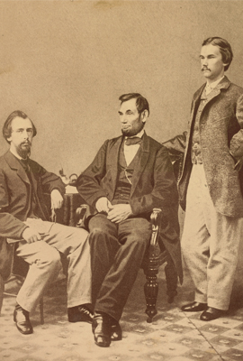Lincoln with his secretaries Lincoln with his secretaries