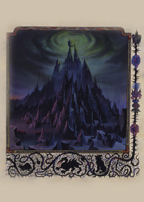 Illustration of Maleficent's castle Illustration of Maleficent's castle