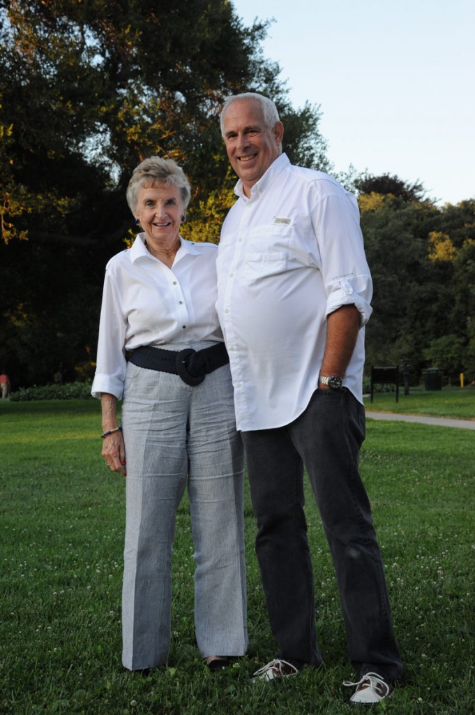 Clair Martin (right) with longtime garden supporter and trustee emerita Ruth Shannon.