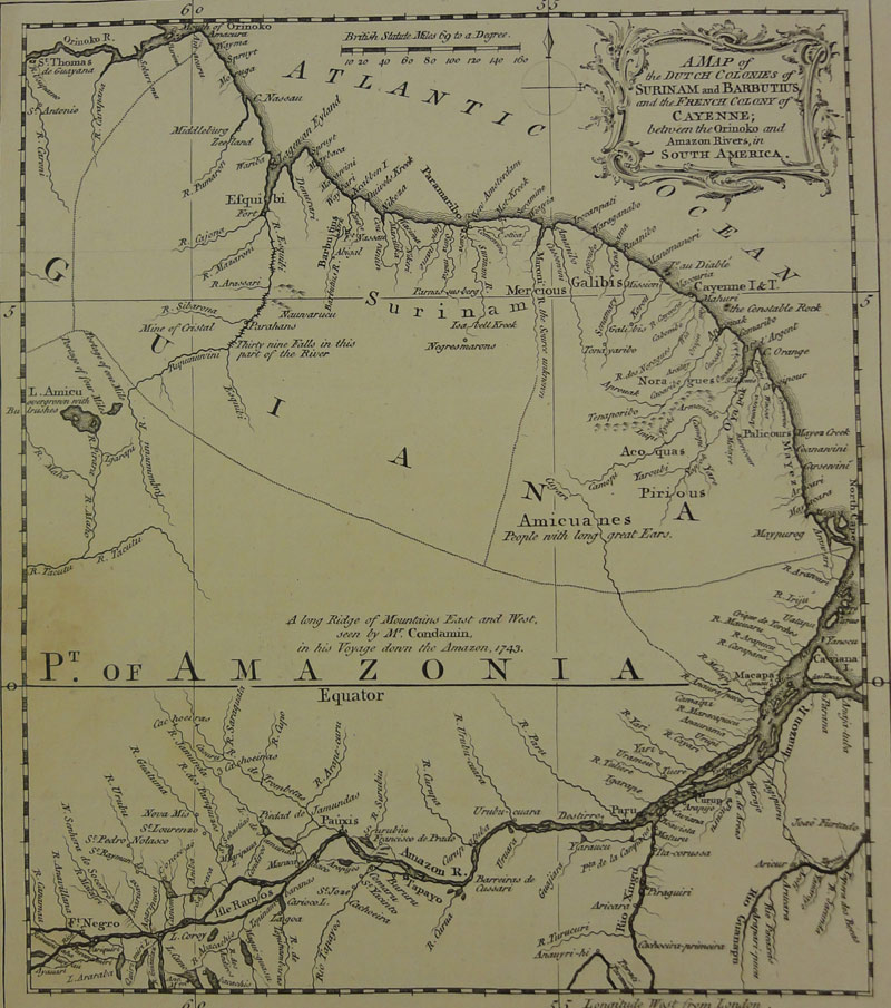 From the Huntington's collections, a map—“A Match of the Dutch Colonies,” from London Magazine From the Huntington's collections, a map—“A Match of the Dutch Colonies,” from London Magazine