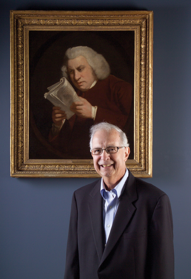 Skip Brack in 2009, standing in front of The Huntington’s painting of “Blinking Sam” Skip Brack in 2009, standing in front of The Huntington’s painting of “Blinking Sam”