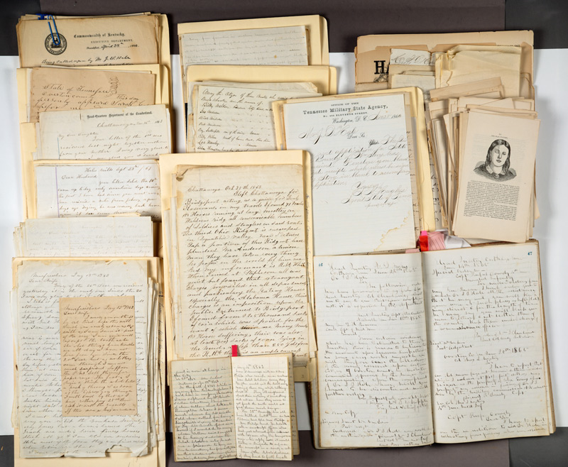 An assortment of the papers of Jonathan Davis Hale (1817–1898). Huntington Library, Art Collections, and Botanical Gardens.