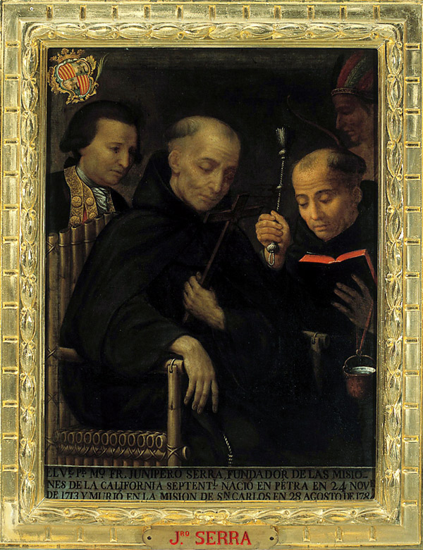 Portrait of Fr. Junípero Serra by Francesc Caimari Rotger, 1790. Oil on canvas. On loan for the exhibition from the Ayuntamiento [Town Hall] de Palma, Mallorca.