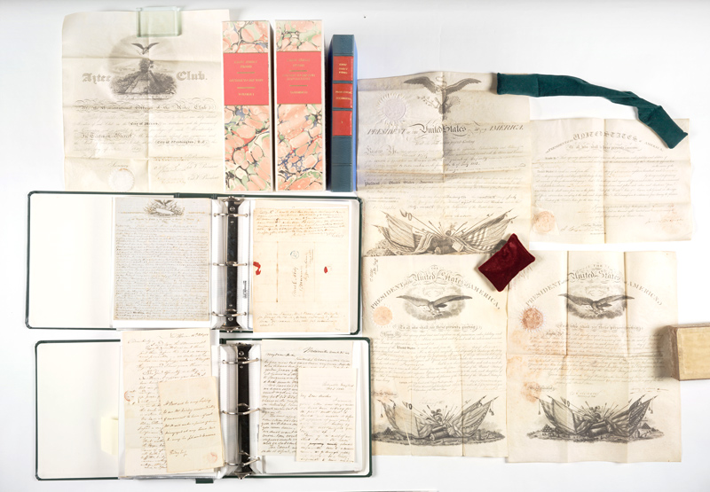 A selection of items from the newly acquired Kirby collection. The letters shown in the lower left are detailed below. The
Huntington Library, Art Collections, and Botanical Gardens.
