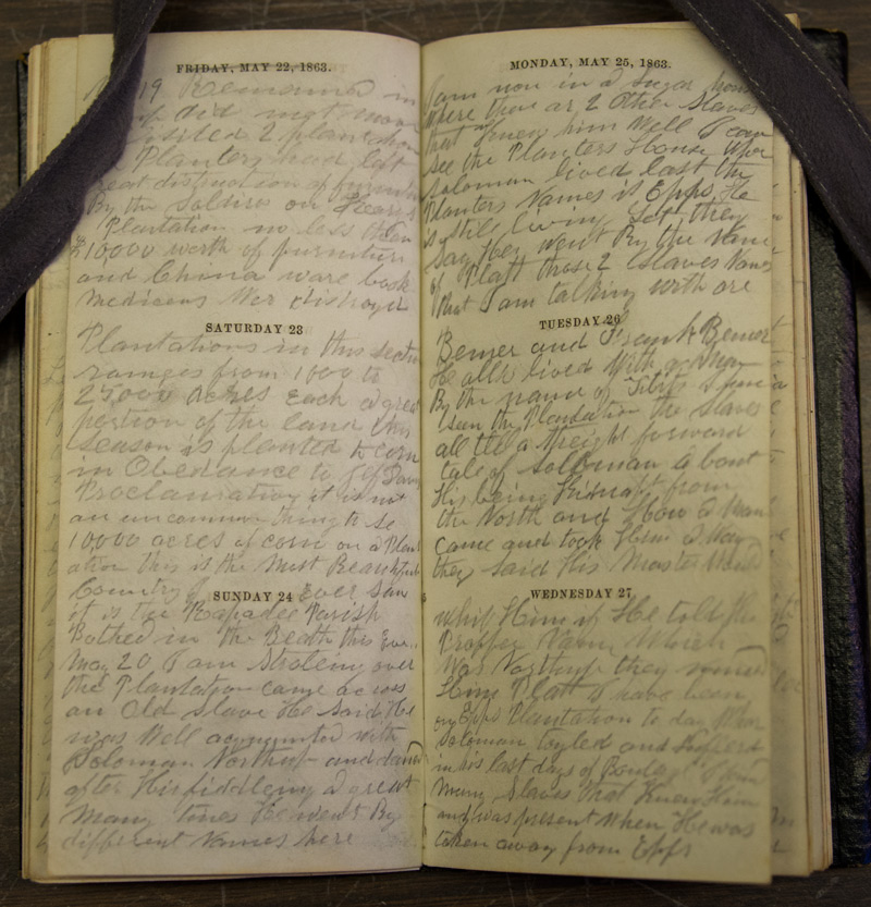 Open diary of John Burrud from the 19th century