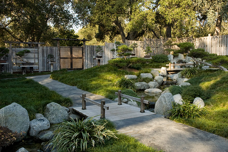 Zillgitt Court is one of two venues for the year-round display of bonsai in The Huntington’s Japanese Garden.