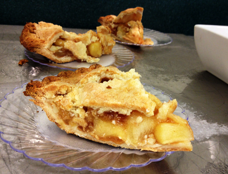 If you wanted to figure out the volume of this piece of pie, π could come in handy.