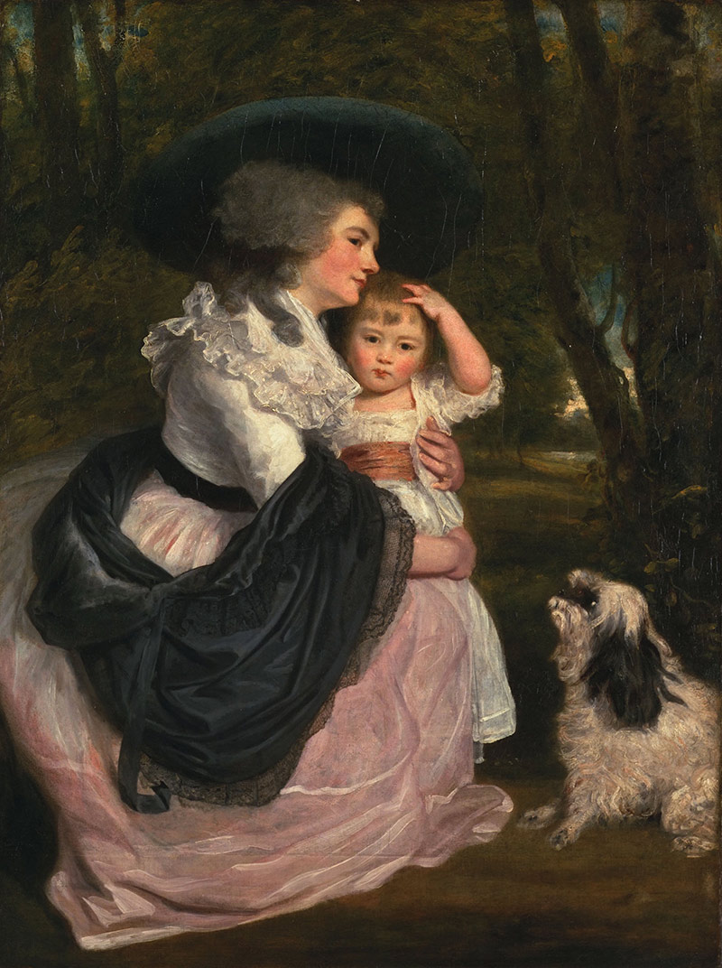 Was maternal affection just a fashionable pose? Lavinia, Countess Spencer, and her Son, Viscount Althorp (ca. 1883-84), by Sir Joshua Reynolds.