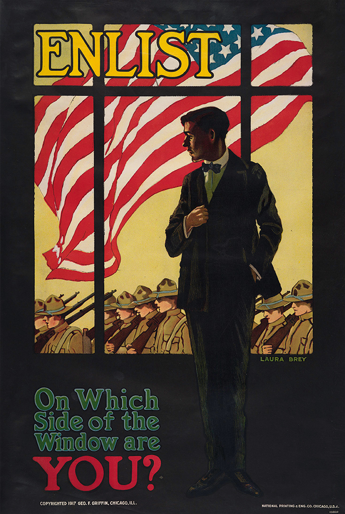 W17 Vintage WWI American Do Your Duty Enlist Recruitment World War Poster WW1 A4 