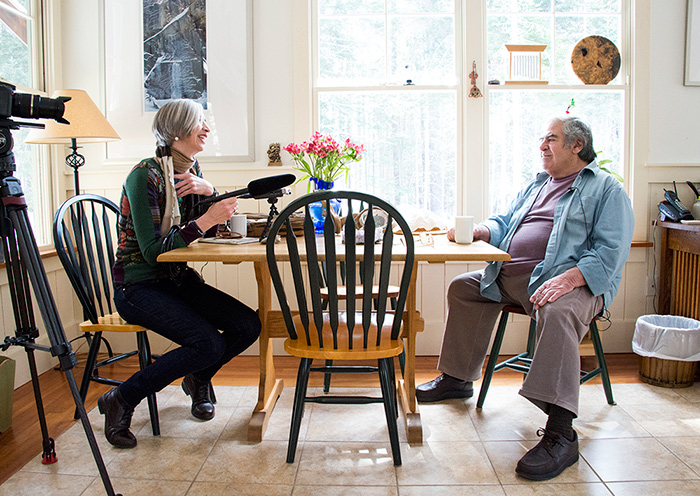 Me with Paul Caponigro at his home in Maine, February 2014. Photo by Kate Lain.