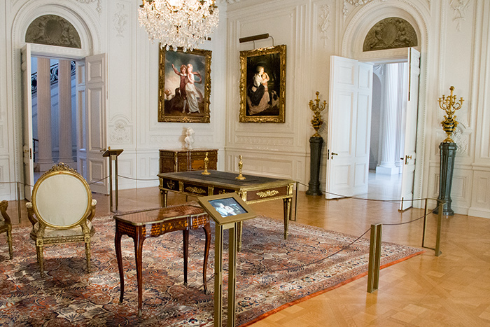 Open doors and better access in the Large Drawing Room and other period rooms allow visitors to explore the spaces Henry and Arabella Huntington inhabited. iPads offer detailed histories about the precious objects the rooms contain.