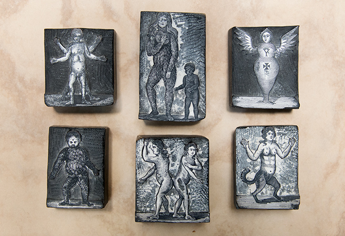 These are the only known surviving examples of the woodblocks used to illustrate Aristotle’s Masterpiece. The images were carved and recarved over centuries, indicating that publishers thought them essential to the book’s appeal. The Huntington Library, Art Collections, and Botanical Gardens.