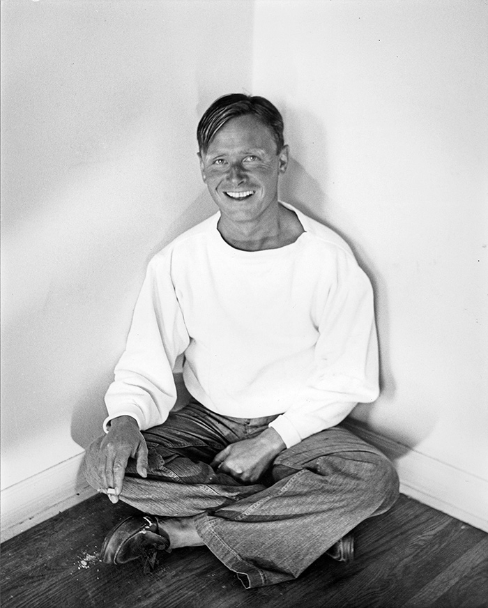 Christopher Isherwood, ca. 1950. Photo by William Caskey. The Huntington Library, Art Collections, and Botanical Gardens.
