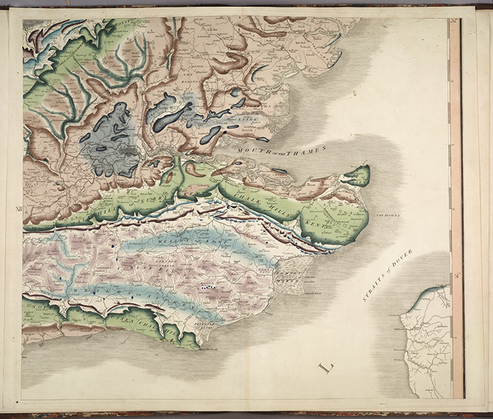 Map XII from William Smith’s atlas, A Delineation of the Strata of England and Wales, 1815. The Huntington Library, Art Collections, and Botanical Gardens.