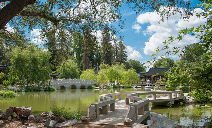 A recent talk explored the genesis of “The Record of the Peach Blossom Spring,” a fable by Chinese poet Tao Qian陶潛 (365–427). The Huntington’s Garden of Flowing Fragrance, Liu Fang Yuan 流芳園. Photo by Martha Benedict.