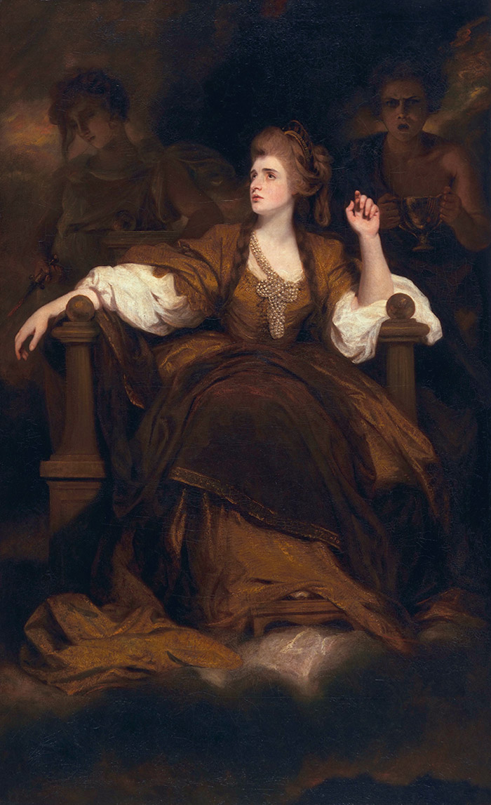 Joshua Reynolds, Sarah Siddons as the Tragic Muse, ca. 1783–84, oil on canvas. The Huntington Library, Art Collections, and Botanical Gardens.
