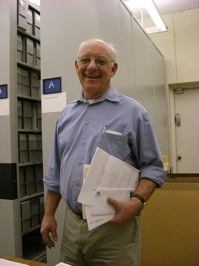Alan Jutzi, Avery Chief Curator of Rare Books, on the job in 2007.