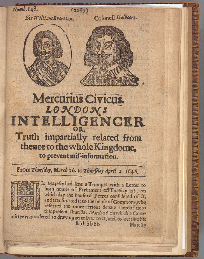 Regular printed news transformed the way in which even ordinary people could remain up-to-date with the very latest developments from across the country. The Huntington Library, Art Collections, and Botanical Gardens.