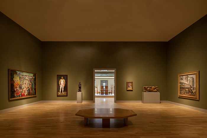 Sea Sprite (second from right), as currently installed, in the Virginia Steele Scott Galleries of American Art. Photo by Tim Street-Porter.