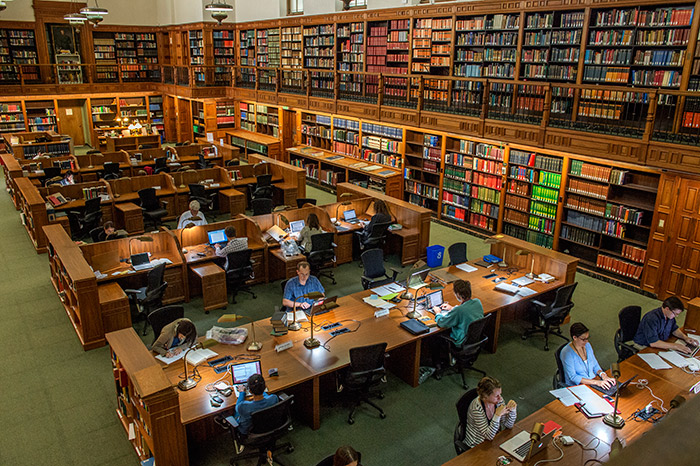 Researchers at work in the Huntington Library’s Rothenberg Reading Room. Photo by Martha Benedict.