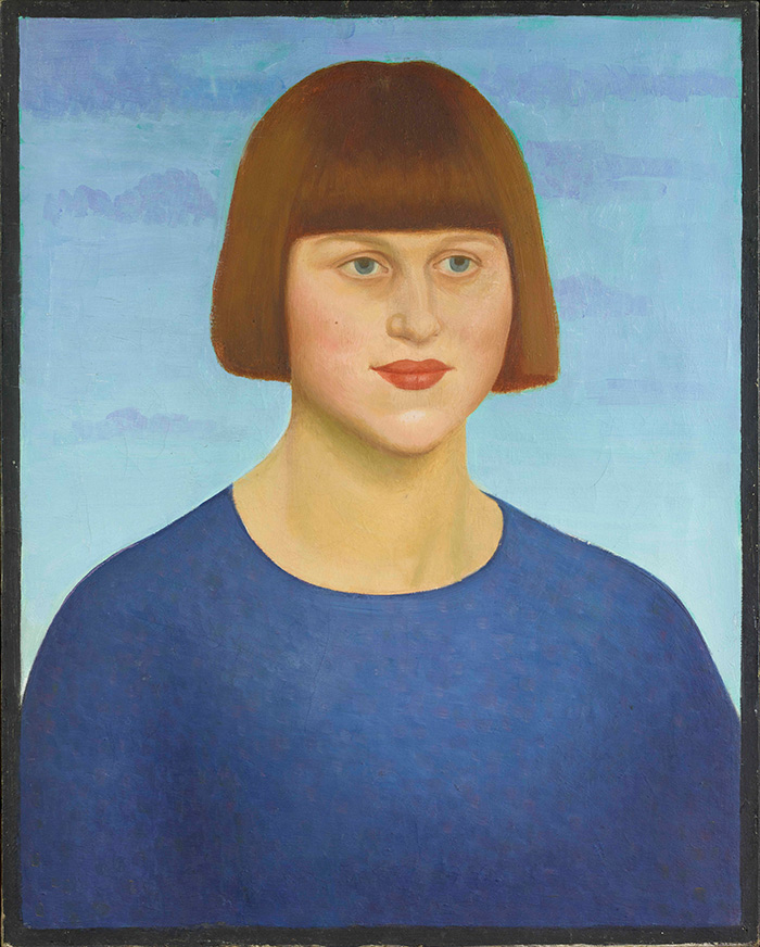 Mark Gertler (1891–1939), Portrait of Dora Carrington, 1912, oil and tempera on canvas, 20 x 16 in. The Huntington Library, Art Collections, and Botanical Gardens.