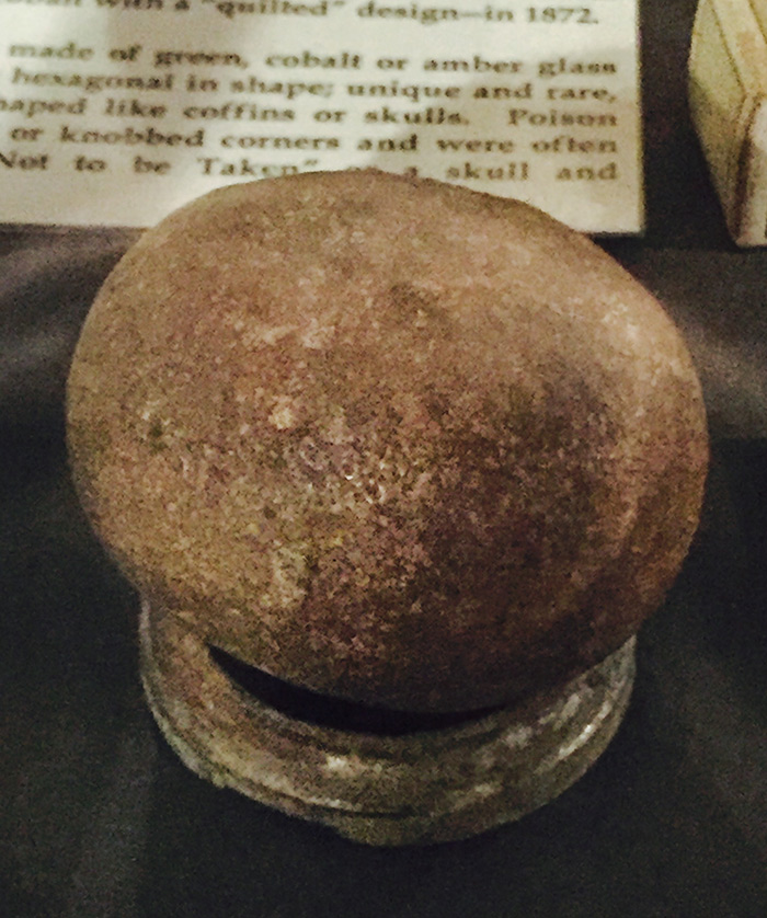 A bezoar stone at the New Orleans Pharmacy Museum. Photo by Tiffany Jo Werth.