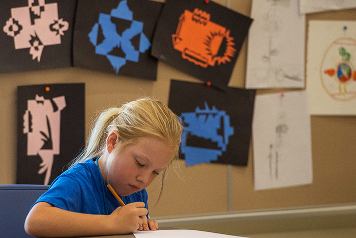 Huntington Explorers is an opportunity for children to use The Huntington’s rich collections as a jumping off point for learning. Photo by Martha Benedict.