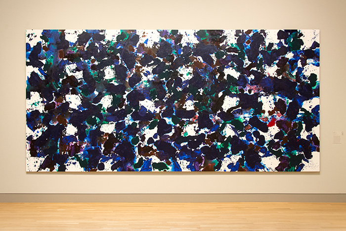 Sam Francis’s Free Floating Clouds, 1980, acrylic on canvas. Gift of the Sam Francis Foundation. The Huntington Library, Art Collections, and Botanical Gardens. Photo by Kate Lain.