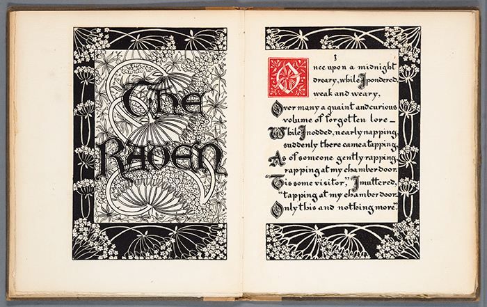 Title page of Edgar Allan Poe’s The Raven, published by E.P. Dutton and Co., no date. The Huntington Library, Art Collections, and Botanical Gardens.