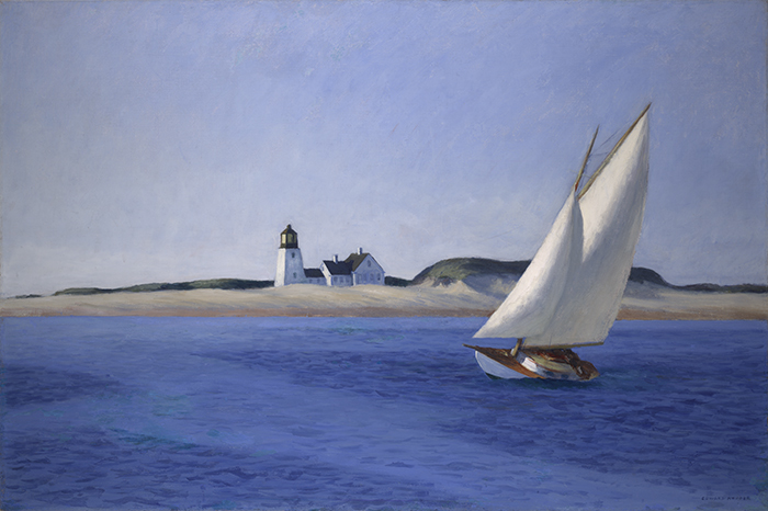 Edward Hopper (1882–1967), The Long Leg, ca. 1930, oil on canvas, 20 x 30 1/4 in. (50.8 x 76.8 cm.). Gift of the Virginia Steele Scott Foundation. The Huntington Library, Art Collections, and Botanical Gardens.