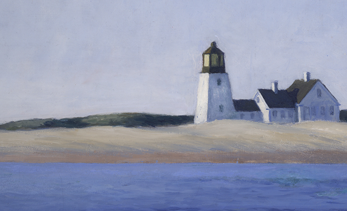 Edward Hopper (1882–1967), detail from The Long Leg, ca. 1930, oil on canvas. Gift of the Virginia Steele Scott Foundation. The Huntington Library, Art Collections, and Botanical Gardens.
