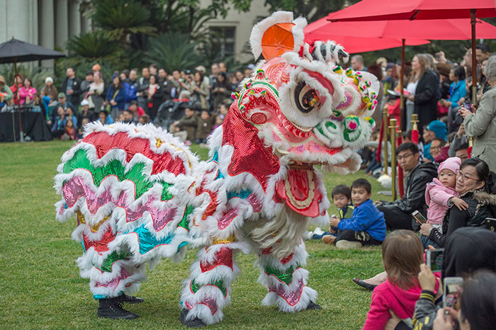 Lion dancers. Photo by Martha Benedict.