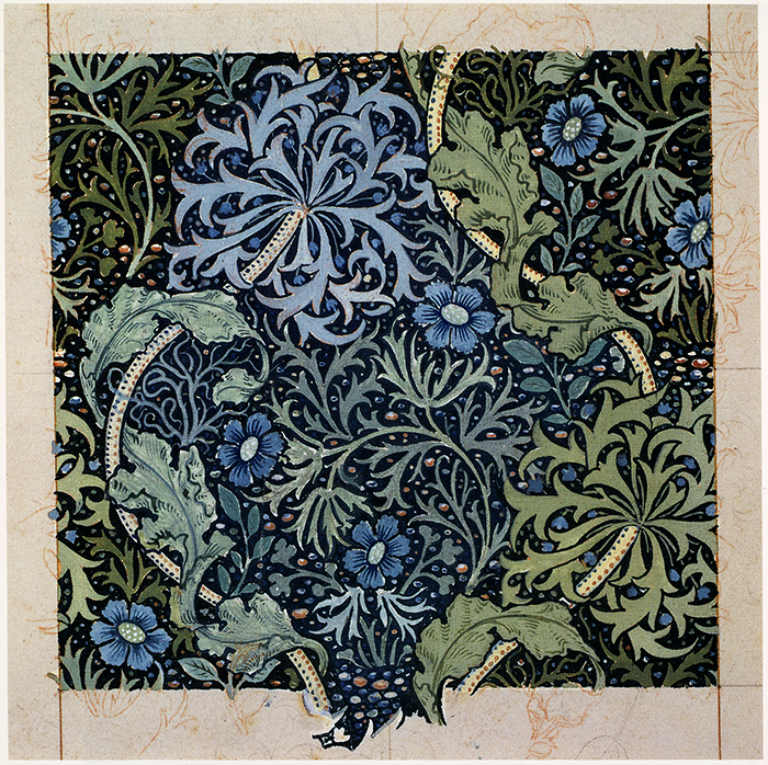 Seaweed by John Henry Dearle (British, 1859–1932), for Morris & Co., ca. 1900. Watercolor and graphite on paper. The Huntington Library, Art Collections, and Botanical Gardens.