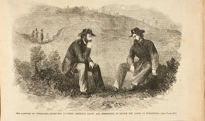 The Capture of Vicksburg. Harper’s Weekly. New York: Harper’s Magazine Co., 1863. The Huntington Library, Art Collections, and Botanical Gardens.