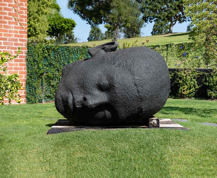 Enrique Martínez Celaya, The Landmark (installed at the artist’s studio, Culver City, Calif.), 2016. Bronze, 75 x 100 x 94 in. Collection of Bianca and Stuart Roden, London. Photo: Studio Enrique Martínez Celaya.